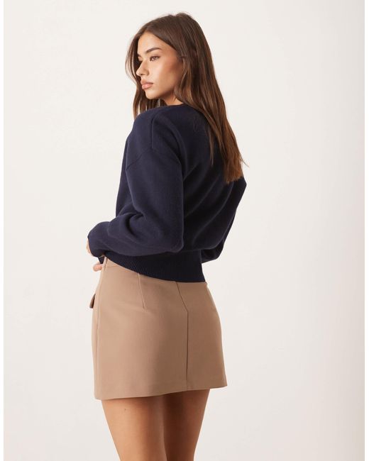 ASOS Blue Pelmet Pocket Detail Mini Skirt Co Ord