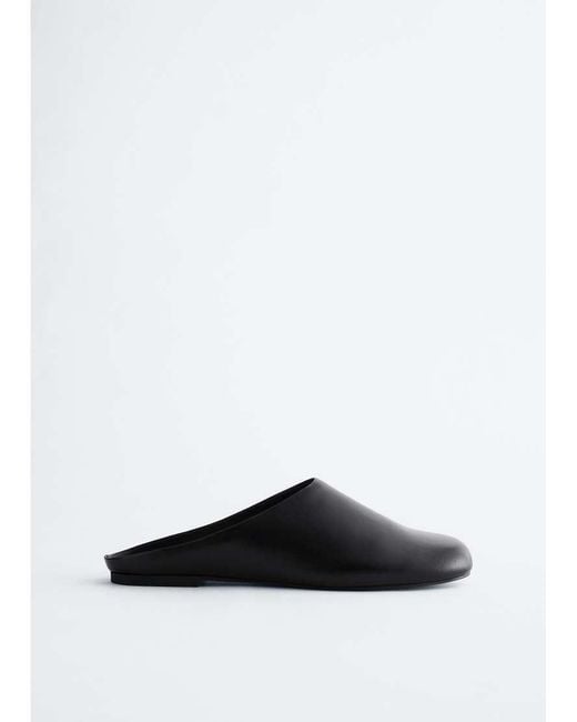 & Other Stories White Leather Mule