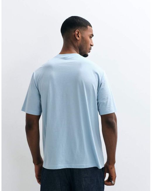 ARKET Blue Washed T-shirt With Pocket for men