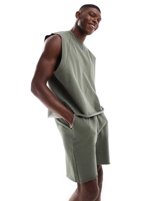 Mens vest and shorts pyjama set sale