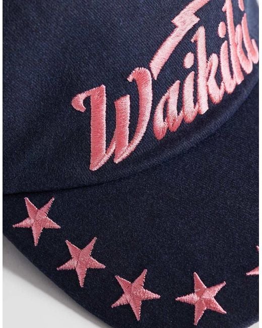 Collusion Blue Washed Surf Cap With Embroidery