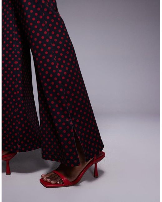 Liquor N Poker Purple Dazed Mid Rise Flare Trouser Co-Ord