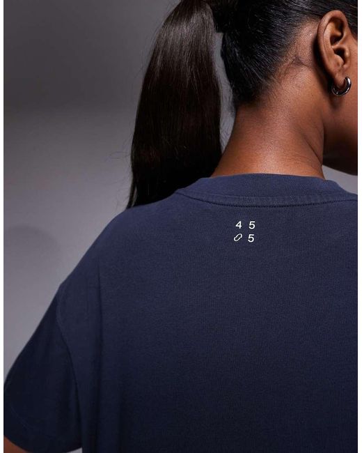 4505 Blue Icon Heavyweight Cotton Oversized T-shirt With Quick Dry Finish