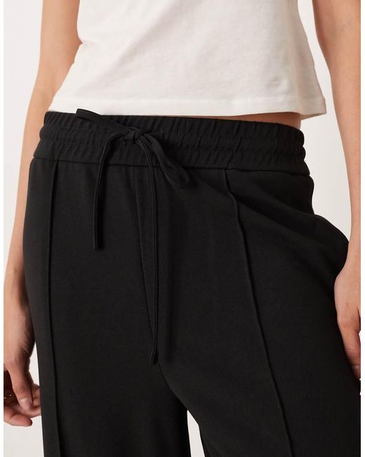Vila Black Pintuck Wide Leg Trousers