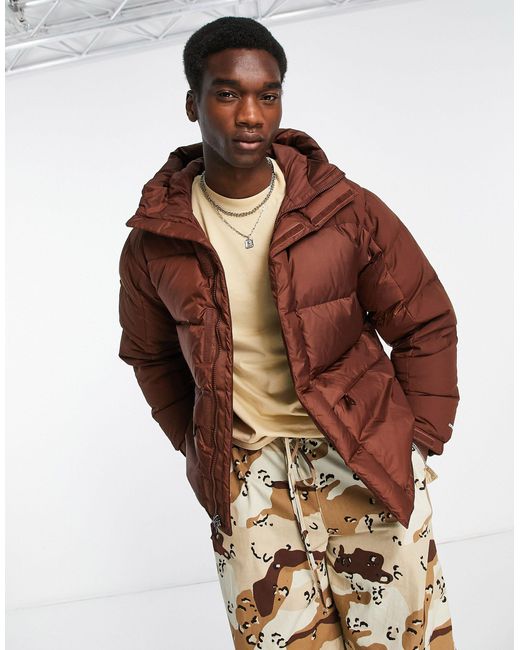 The North Face Himalayan Down Puffer Jacket in Brown for Men | Lyst UK