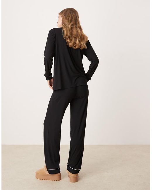 New Look Black Long Sleeve Pyjama Set