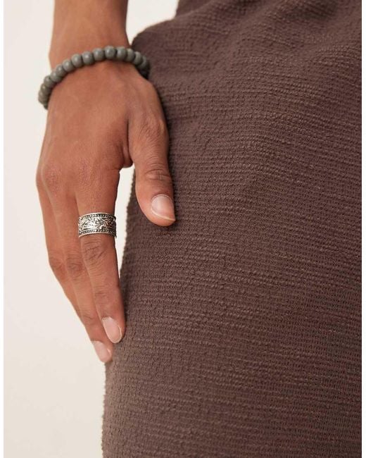 ASOS Natural Wide Leg Textured jogger for men