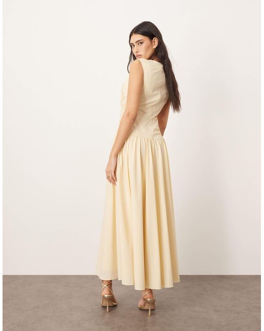 ARRANGE Natural – midikleid aus popeline