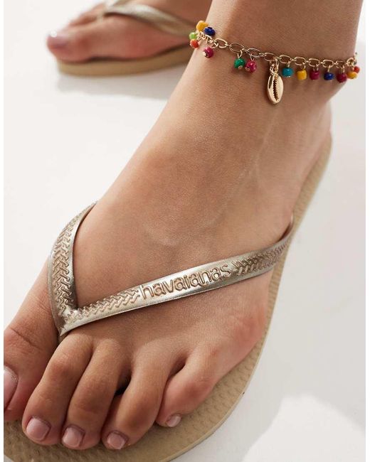 Havaianas Metallic Slim Flip Flops