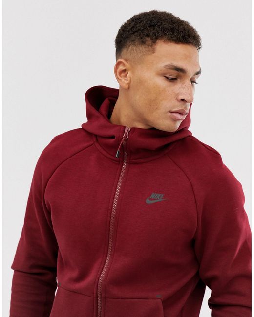 Nike Hoodie Van Tech Fleece in het Rood voor heren | Lyst NL