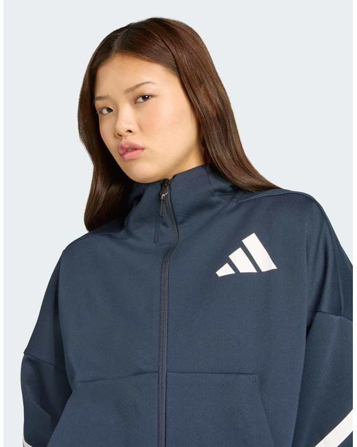 Adidas Originals Z.N.E. Hoodie Met Rits in het Blue
