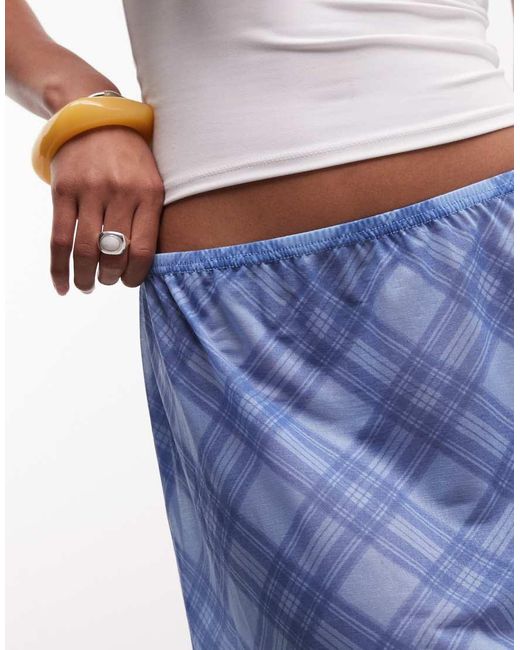 Reclaimed Vintage Blue Awkard Length Slip Skirt
