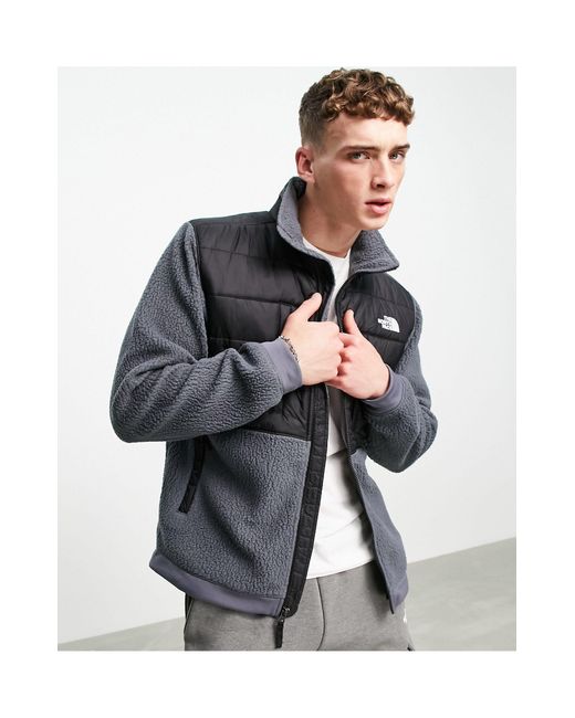 The North Face Denali Insulated Fleece Jacket in Grey for Men | Lyst UK
