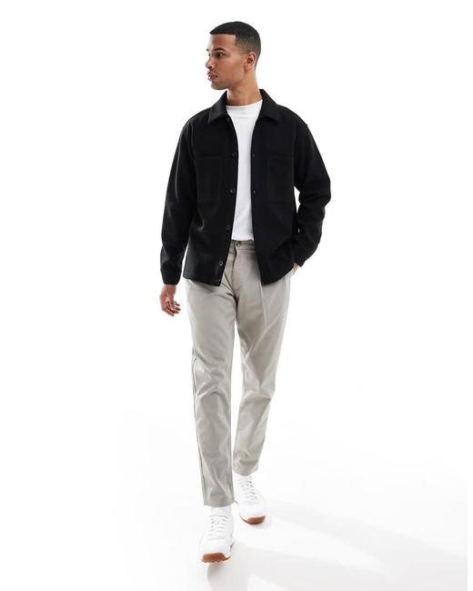 Jack & Jones Blue Brushed Overshirt for men