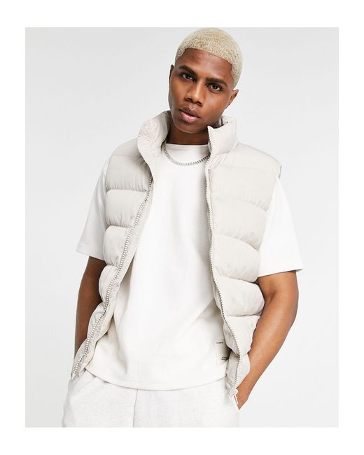 ASOS Puffer Quilted Gilet for Men | Lyst