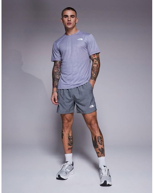 The North Face Purple Training 24/7 Embossed Print Logo T-shirt for men