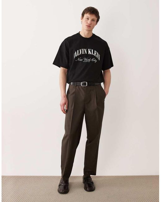 Calvin Klein Black Premium Heavyweight Boxy Oversized Relaxed Fit T-shirt for men