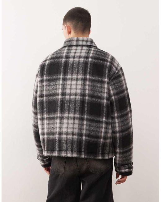 Weekday Gray Brushed Wool Blend Jacket for men