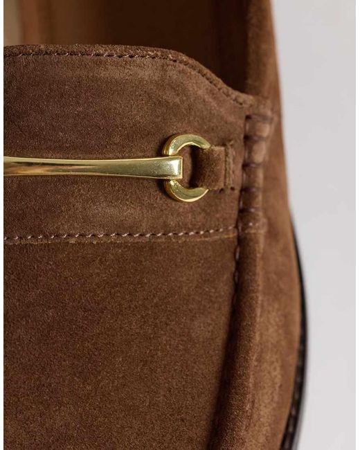ASOS Brown Penny Snaffle Loafer for men