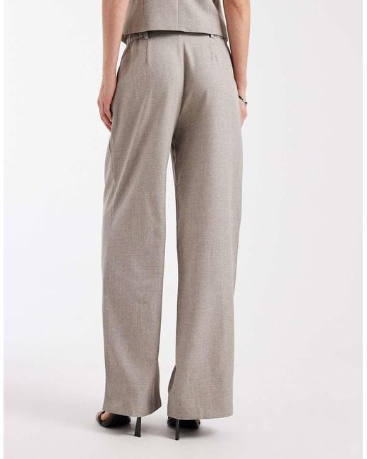 ONLY White Wide Leg Tailored Trousers Co-ord