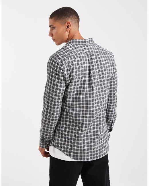 Farah Gray Millers Long Sleeve Check Shirt for men