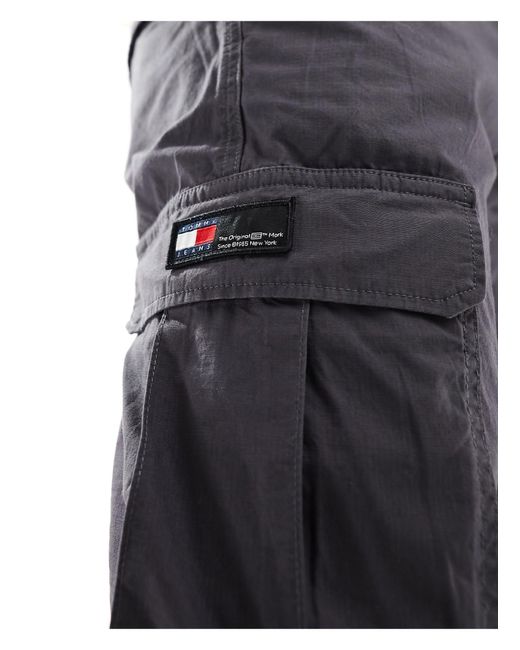Tommy Hilfiger Black Ethan Cargo Trousers for men