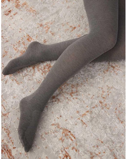 Reclaimed Vintage Gray Cosy Cotton Tights