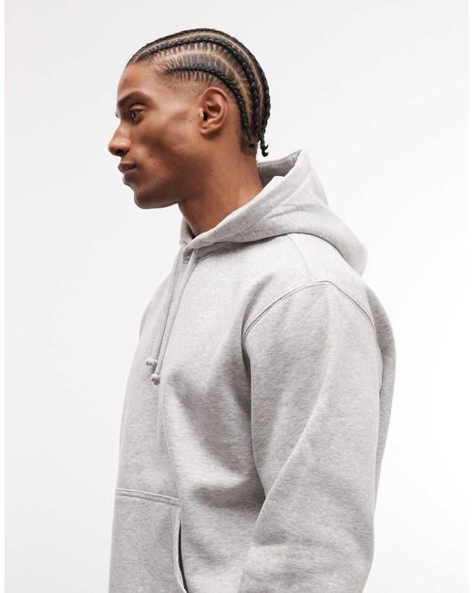 Weekday Gray Classic Fit Hoodie for men