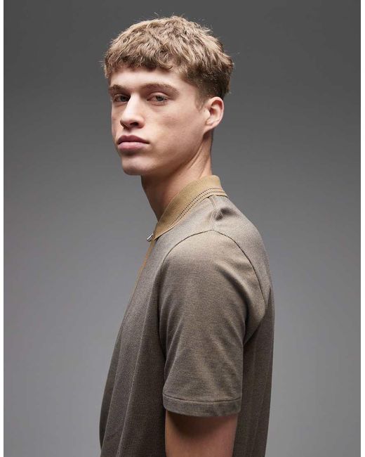 Paul Smith Gray Short Sleeve Jacquard Polo for men