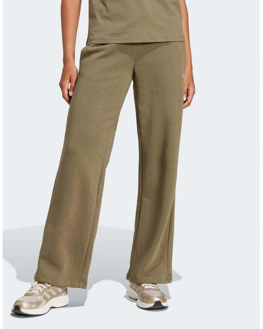 Adidas Originals Brown Essentials Small Logo Feel Cozy Open-hem Pants