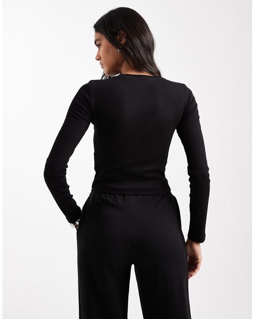 Brave Soul Black Cotton Long Sleeve T-shirt