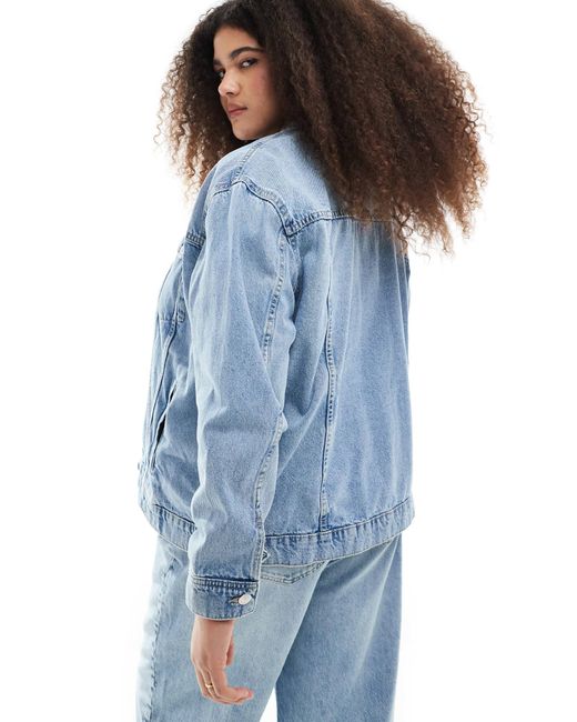 ONLY Blue Oversized Denim Jacket