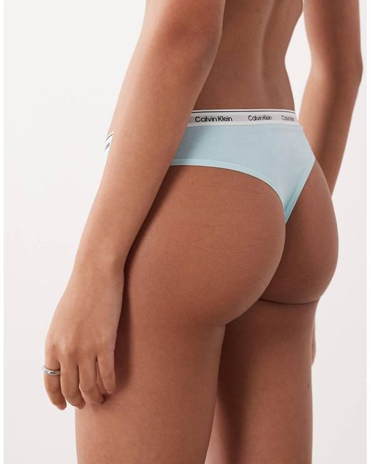 Calvin Klein Blue Icon Logo Brazilian Briefs