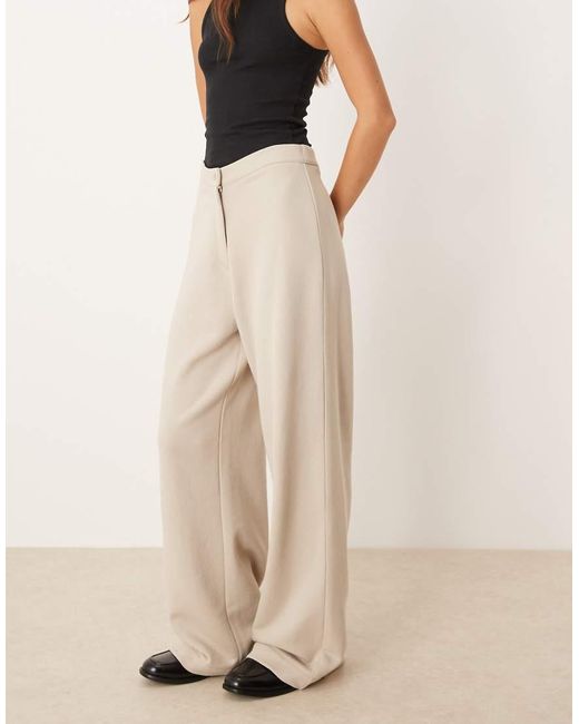 ASOS Natural Co-ord Tailored jogger With Button Detail