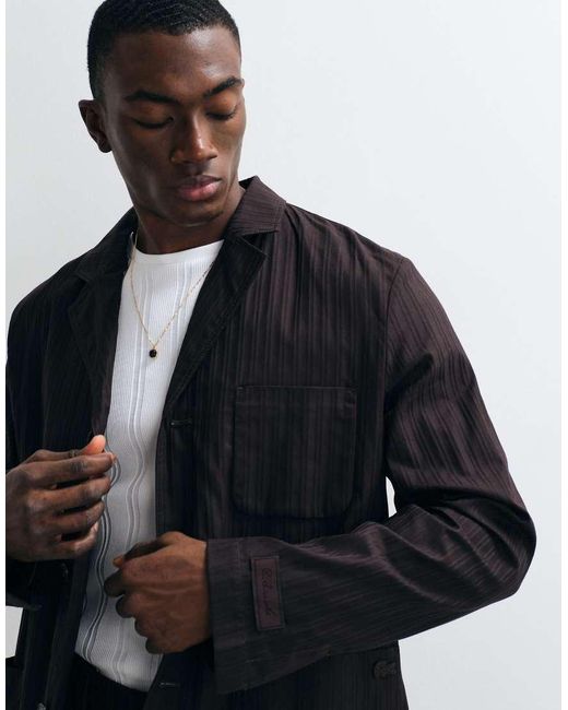 Lacoste White Plisse Blazer Jacket for men