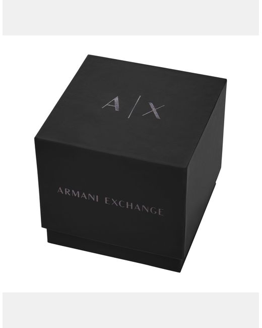 ARMANI EXCHANGE – oliver – herren-quarz-chronograph aus graphitfarbenem edelstahl in White für Herren
