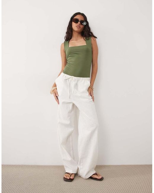 New Look Green Square Neck Bodysuit