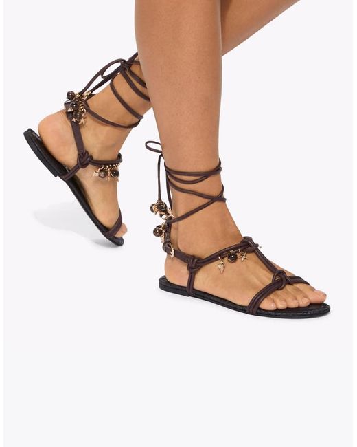 KG by Kurt Geiger Brown Roux Flat Sandals
