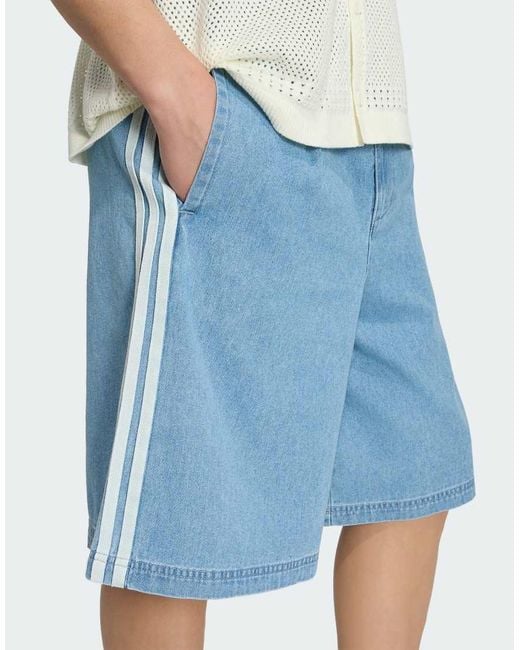 Adidas Originals Blue Lifestyle Denim Chino Shorts Kx1192 for men