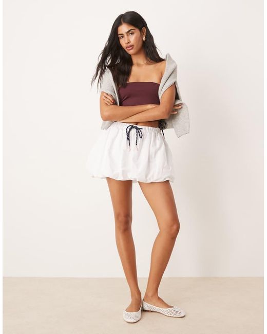 ASOS Brown Bandeau Drawstring With Sporty Drawcords