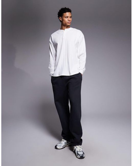 ASOS Gray Premium Heavyweight Straight Leg Trackies for men