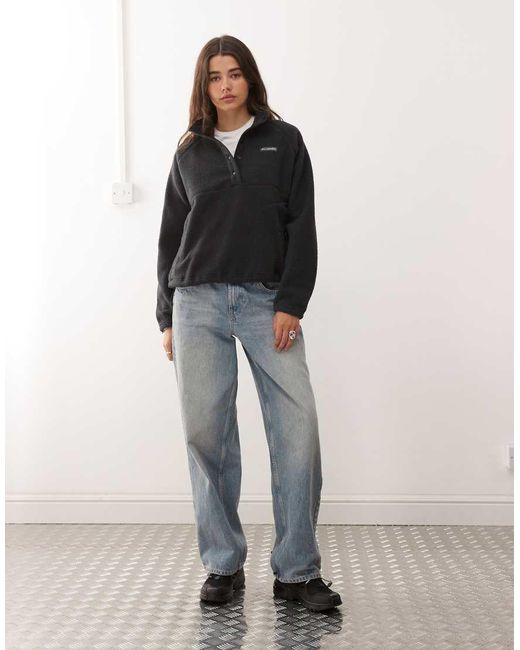 Columbia Black Jasper Ridge Pebbled Fleece Half Snap