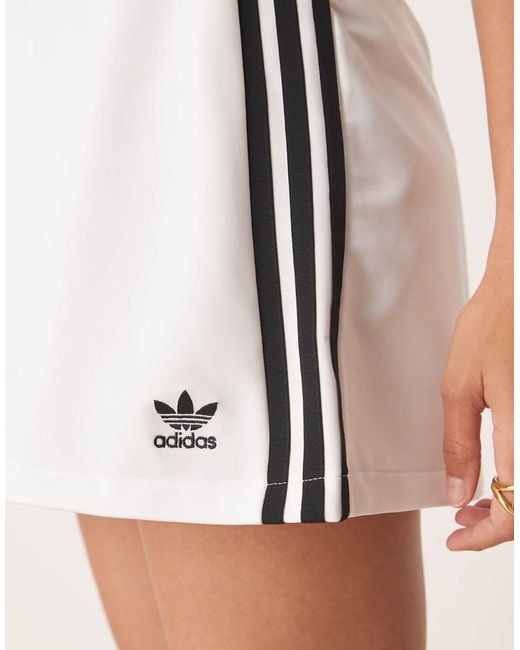Adidas Originals Natural Three Stripe Mini Skirt