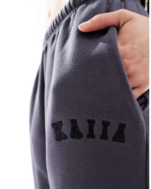 Kaiia Blue Cotton Blend Tall Cuffed Trackies