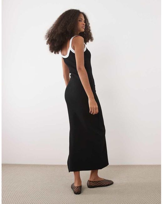 ASOS Natural Cami Midi Dress With Bound Edge