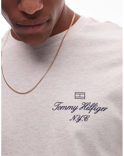 Tommy Hilfiger Gray Script T-shirt for men