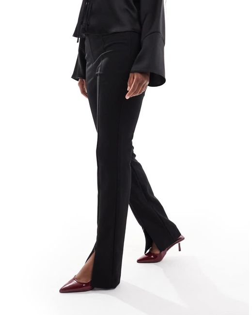 ASOS Elegante Skinny Broek Met Ritsdetail Aan De Voorkant in het Black