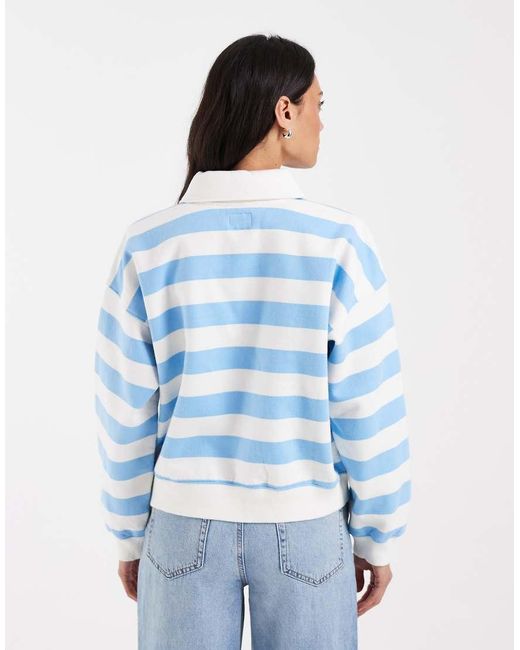 Levi's Blue Vintage Striped Polo Neck
