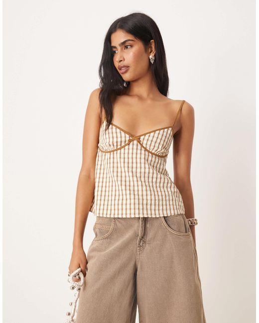 Motel Natural Milota Check Cami Top
