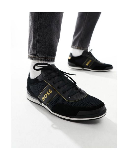 Boss - saturn - sneakers nere basse da corsa di Boss in Black da Uomo